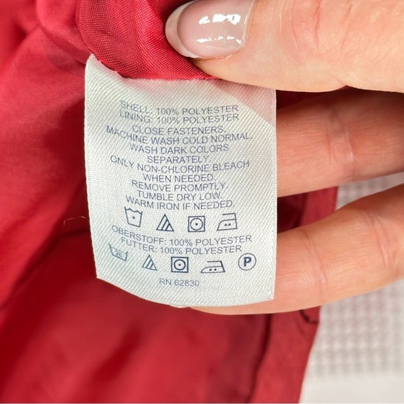 Lands End trench coat coral lightweight button front XS - Picture 7 of 12